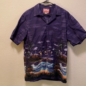 Vintage Style Hawaiian Shirt w/ front pocket